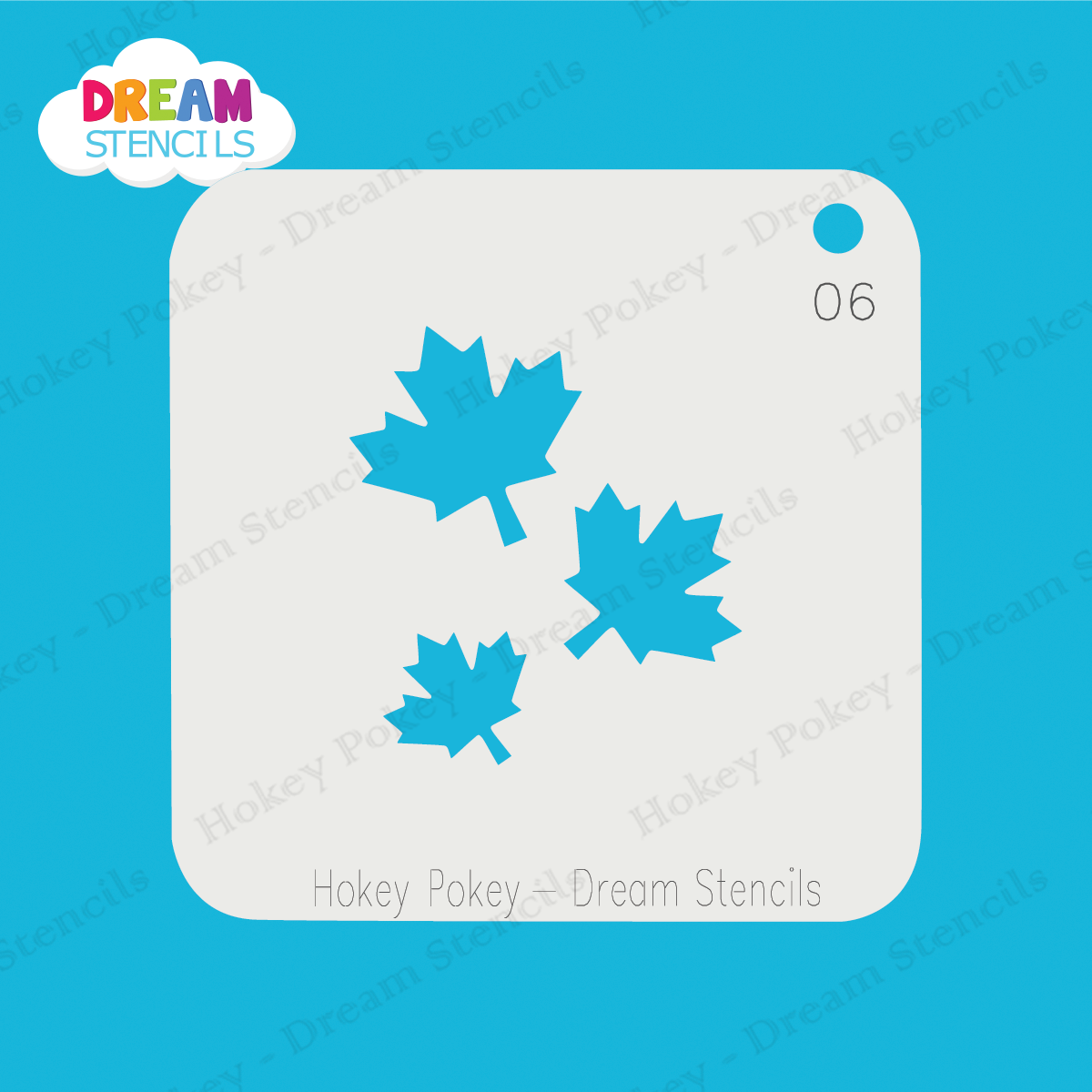 Picture of Cascading Maple Leaves - Mylar Stencil - 06