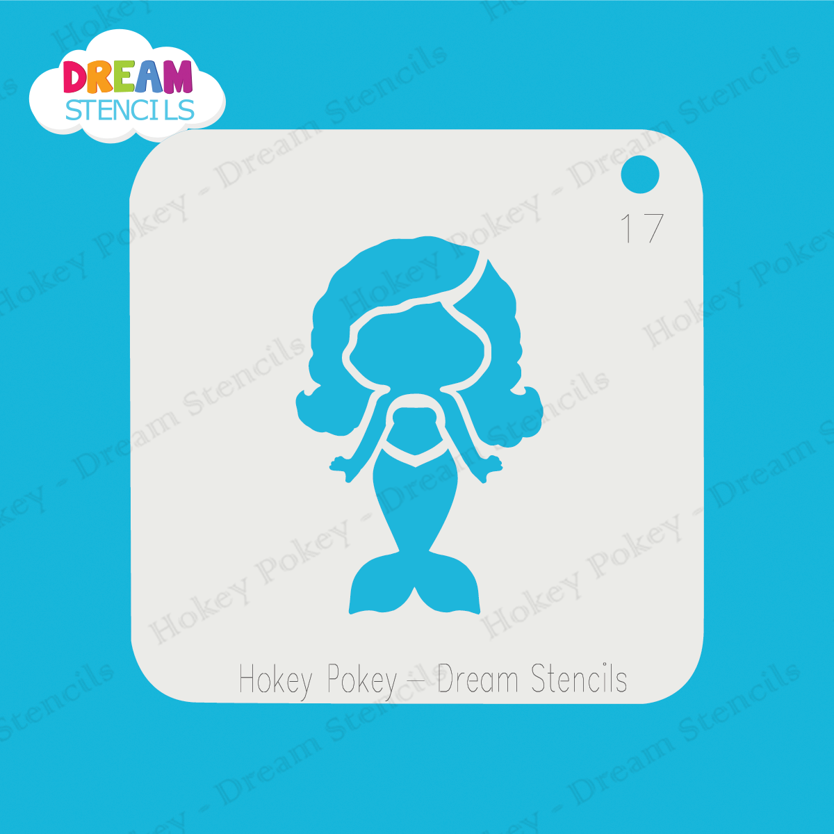 Picture of Baby Mermaid - Mylar Stencil - 17