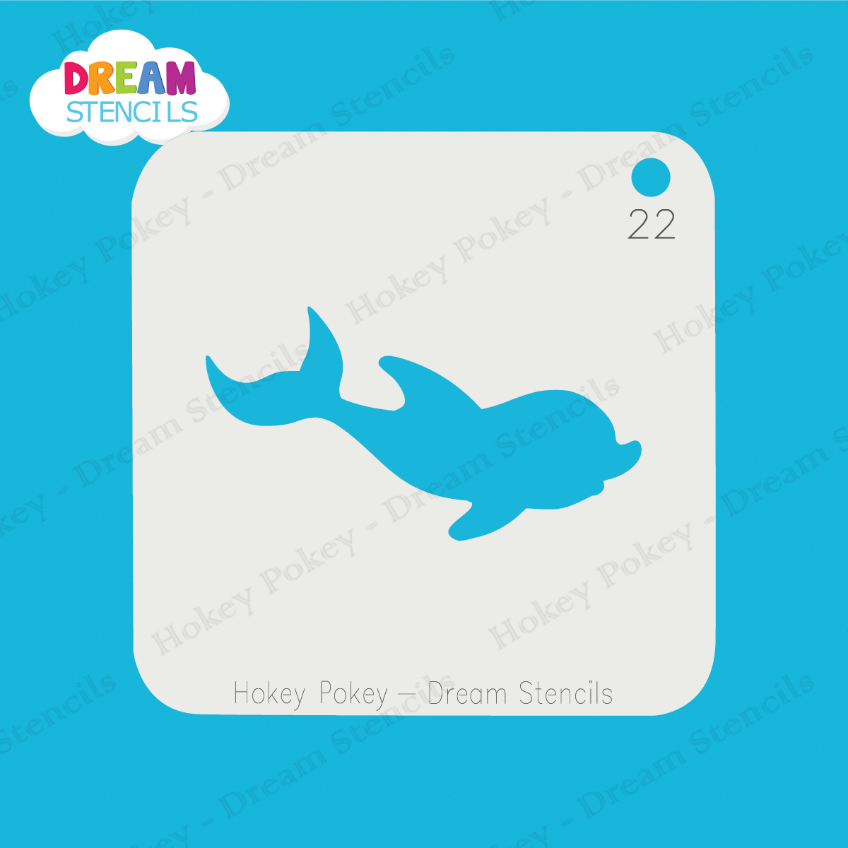 Picture of Baby Dolphin - Mylar Stencil - 22