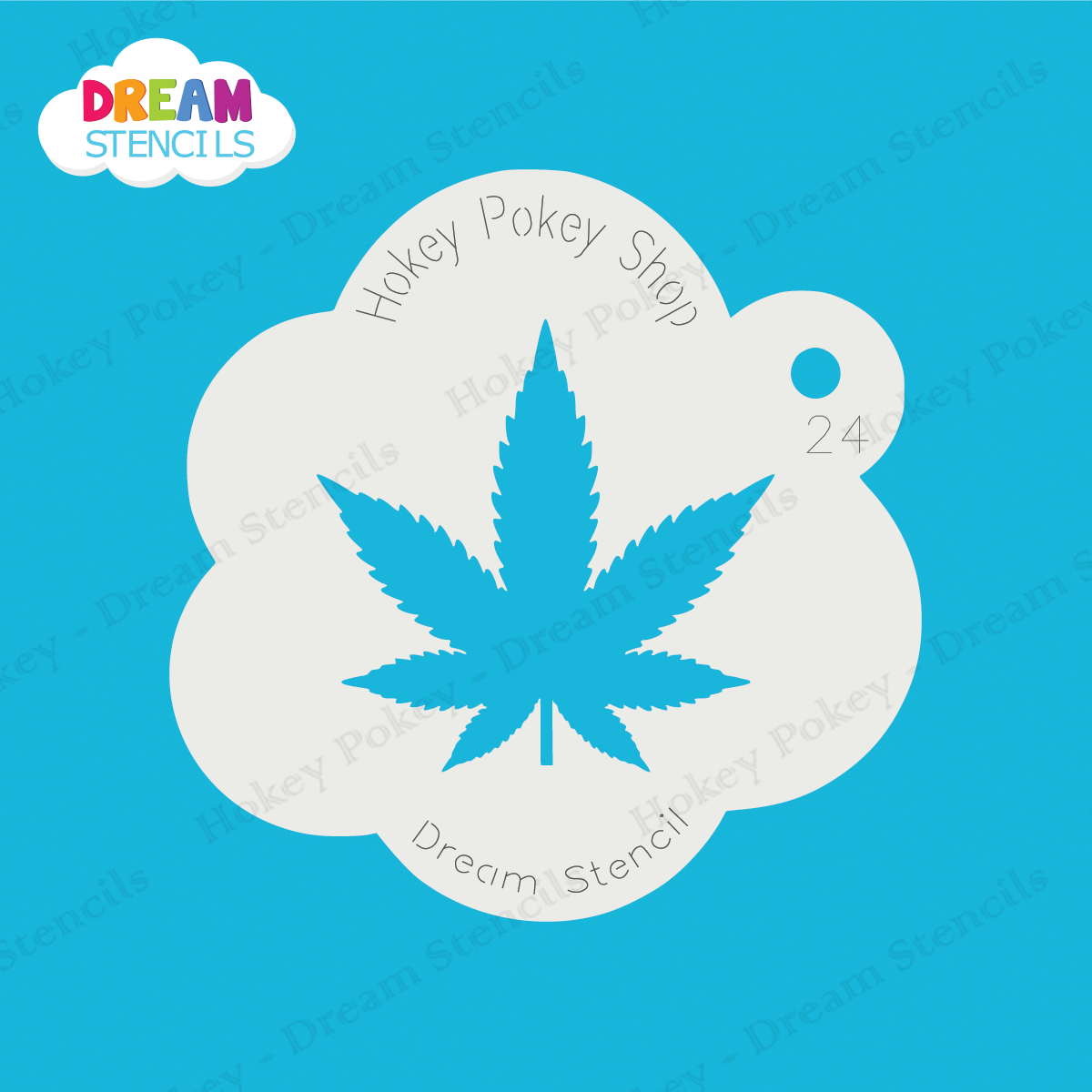 Picture of Marijuana Leaf - Mylar Stencil - 24
