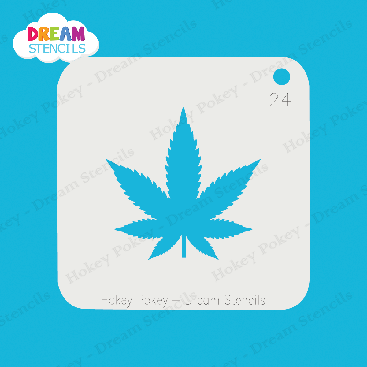Picture of Marijuana Leaf - Mylar Stencil - 24