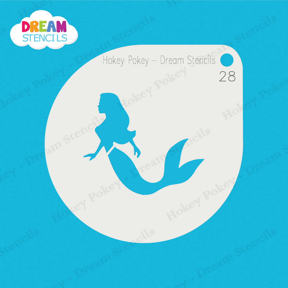 Picture of Swimming Mermaid - Mylar Stencil - 28