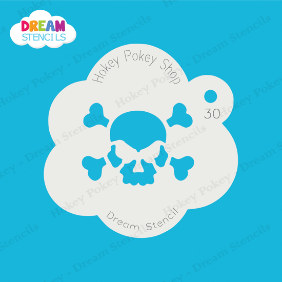 Picture of Scary Skull - Mylar Stencil - 30
