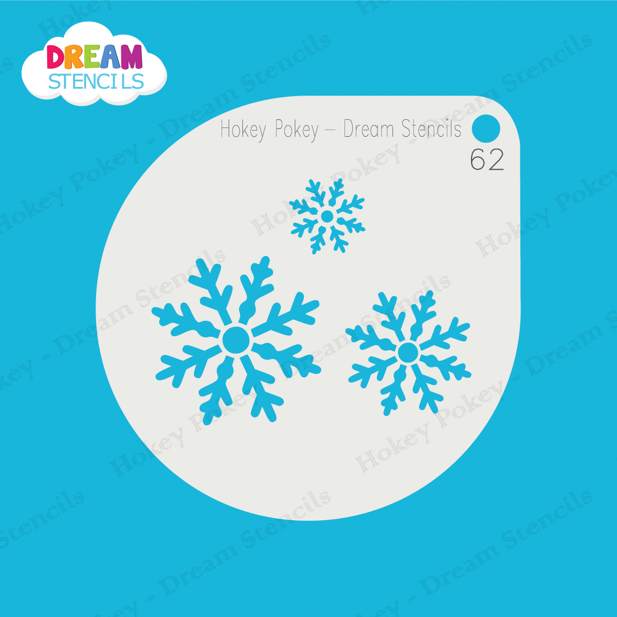 Picture of Snowflake Cluster - Mylar Stencil - 62