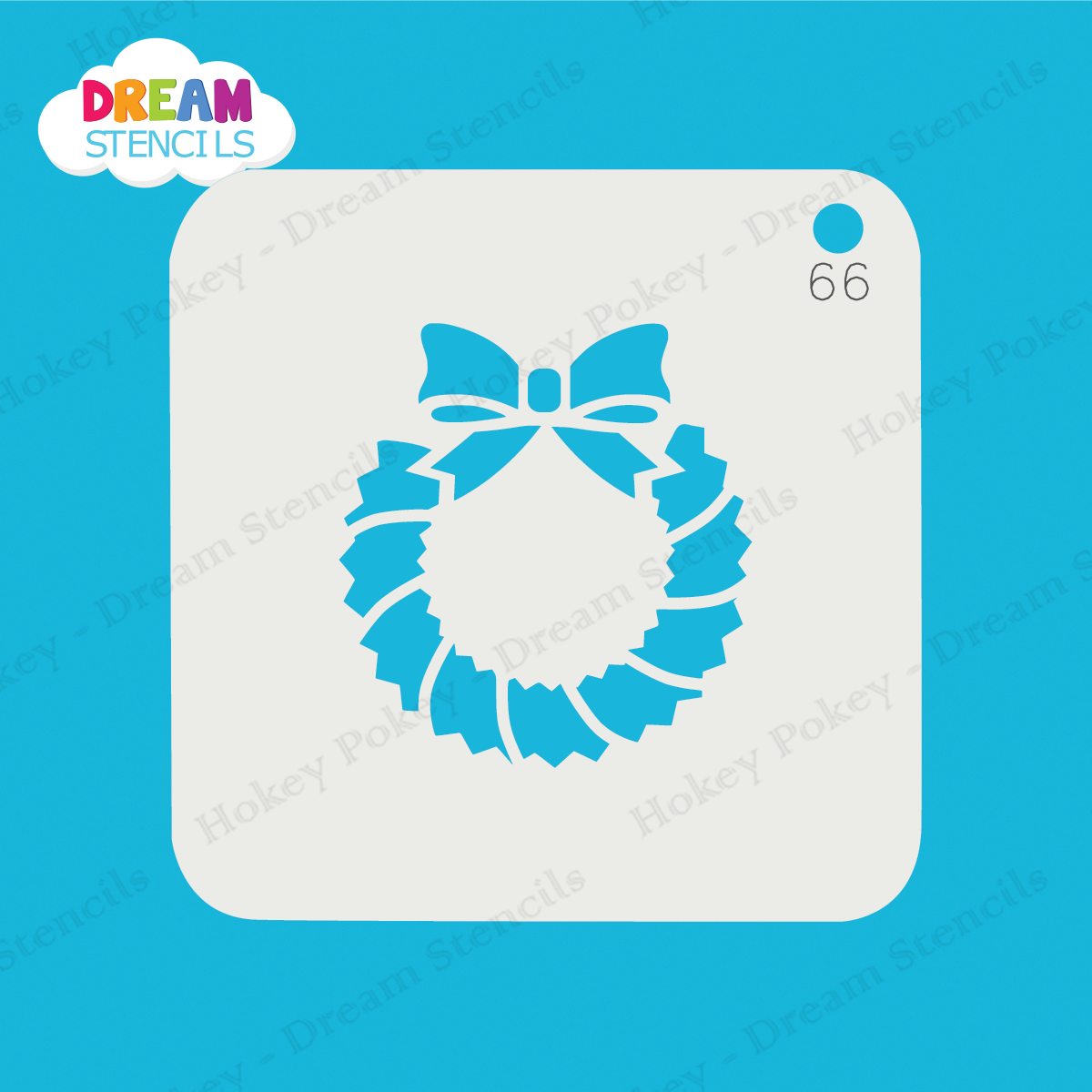 Picture of Christmas Wreath - Mylar Stencil - 66