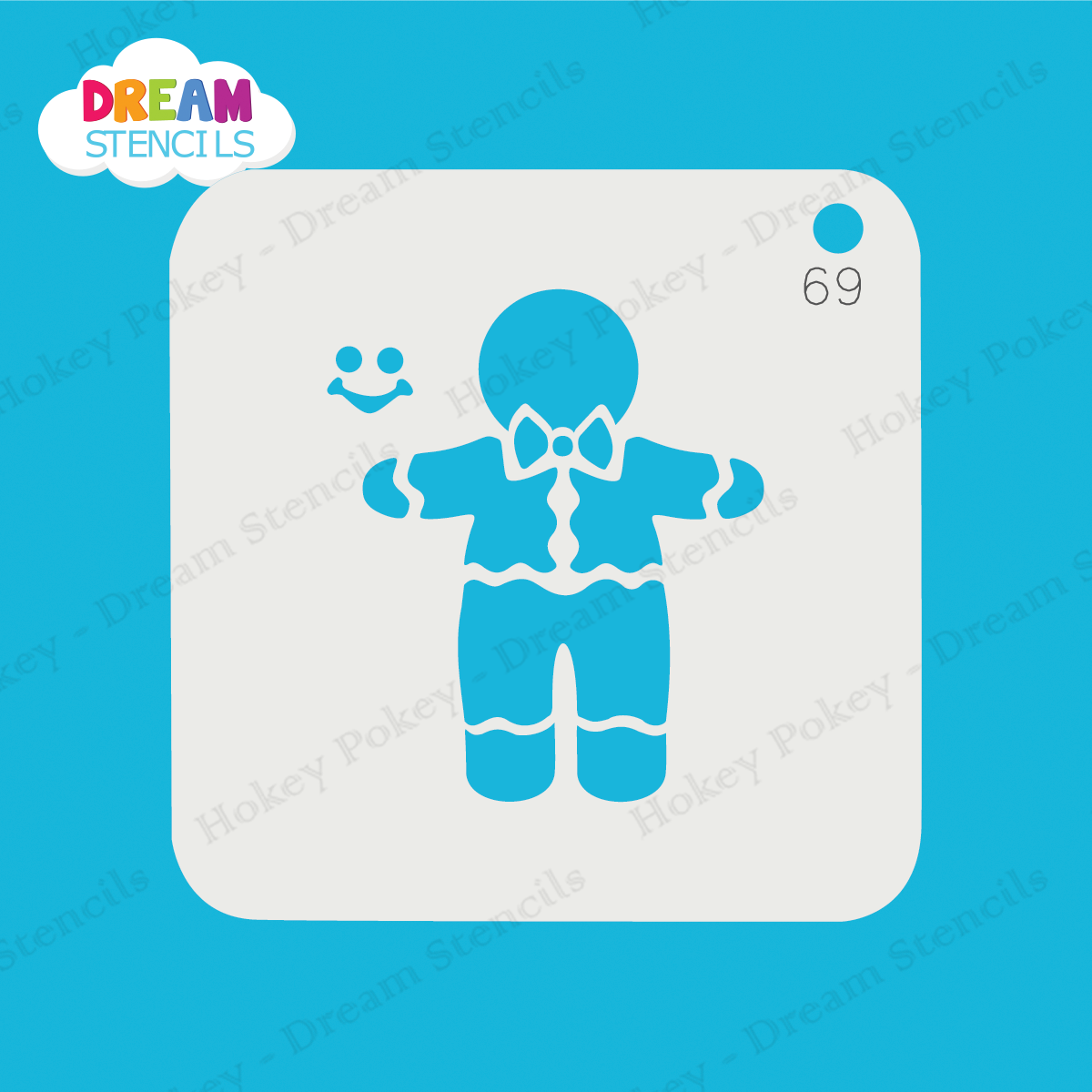 Picture of Gingerbread Man - Mylar Stencil - 69