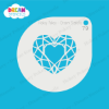 Picture of Geometric Heart - Mylar Stencil - 79