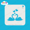 Picture of Kissing Swans - Mylar Stencil - 82