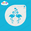 Picture of Kissing Flamingos - Mylar Stencil - 83