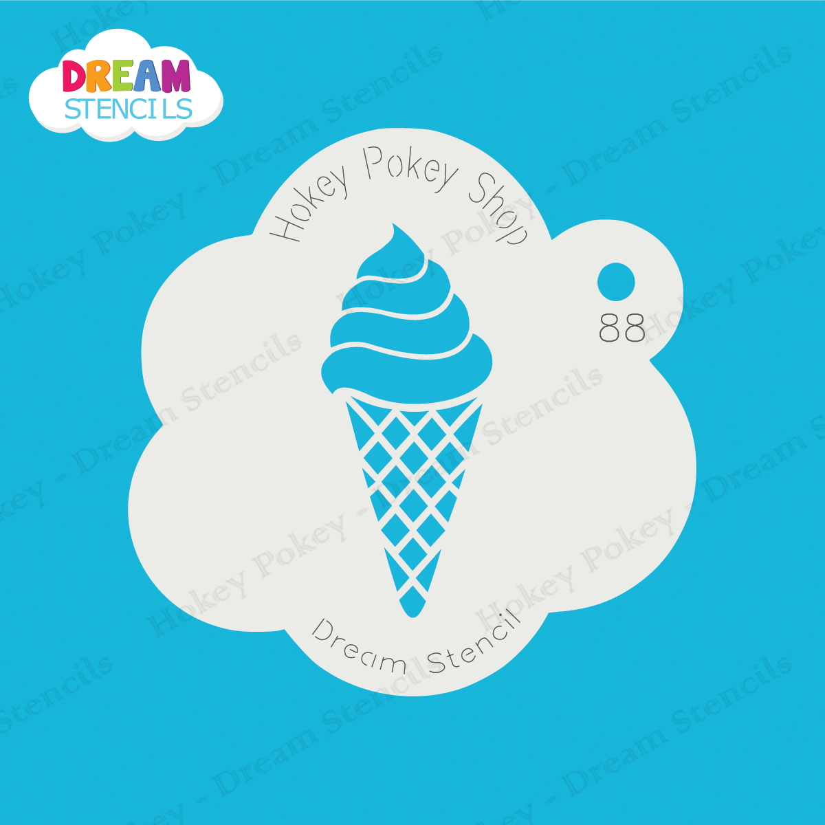 Picture of Ice Cream - Mylar Stencil - 88
