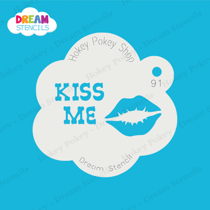 Picture of Kiss Me - Mylar Stencil - 91