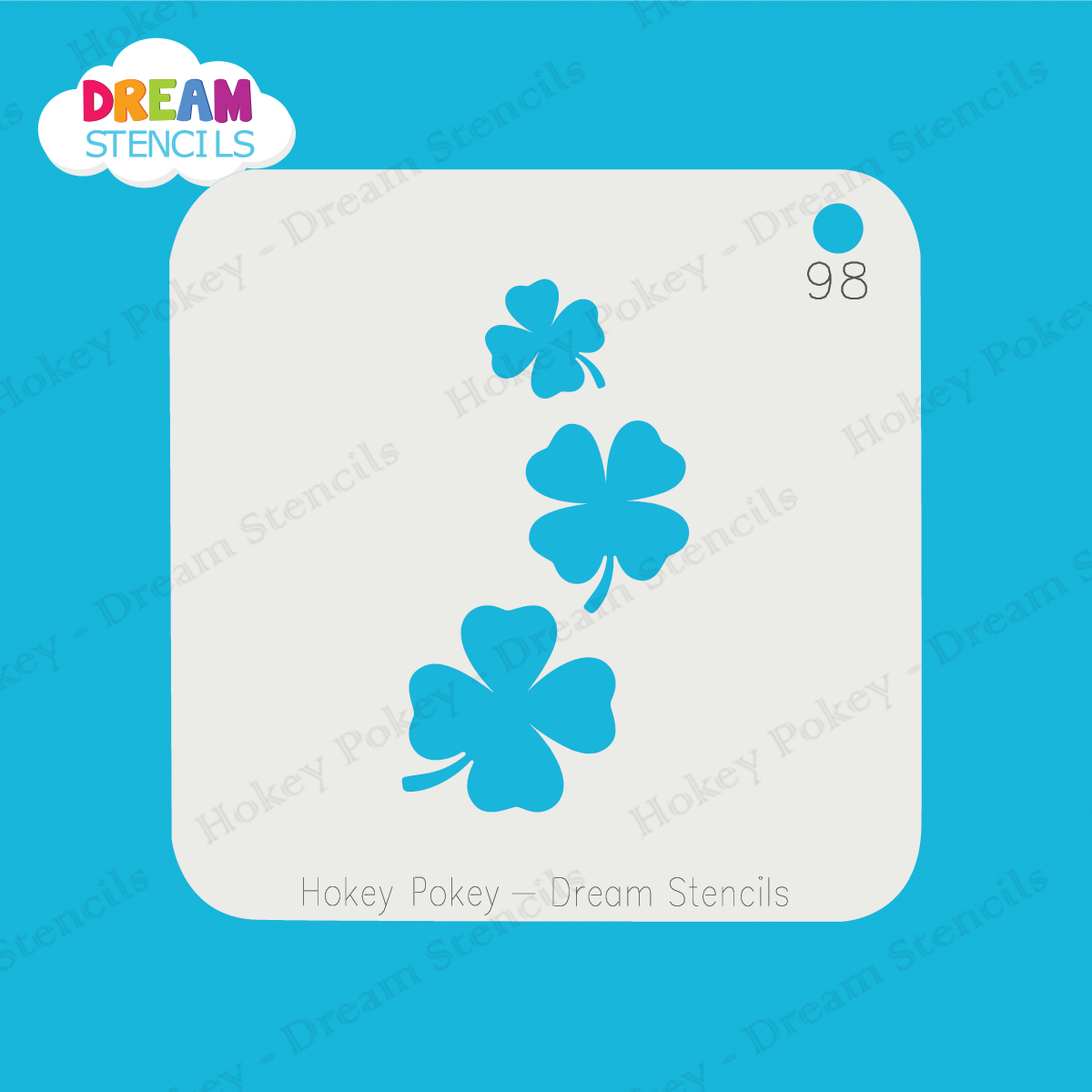 Picture of Cascading Four-Leaf Clovers - Mylar Stencil - 98