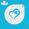Picture of Heart Shamrock - Mylar Stencil - 99