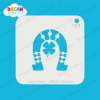 Picture of Lucky Horseshoe with Clover - Mylar Stencil - 101