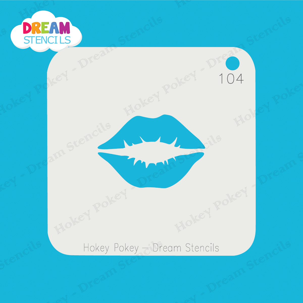 Picture of Kissing Lips - Mylar Stencil - 104