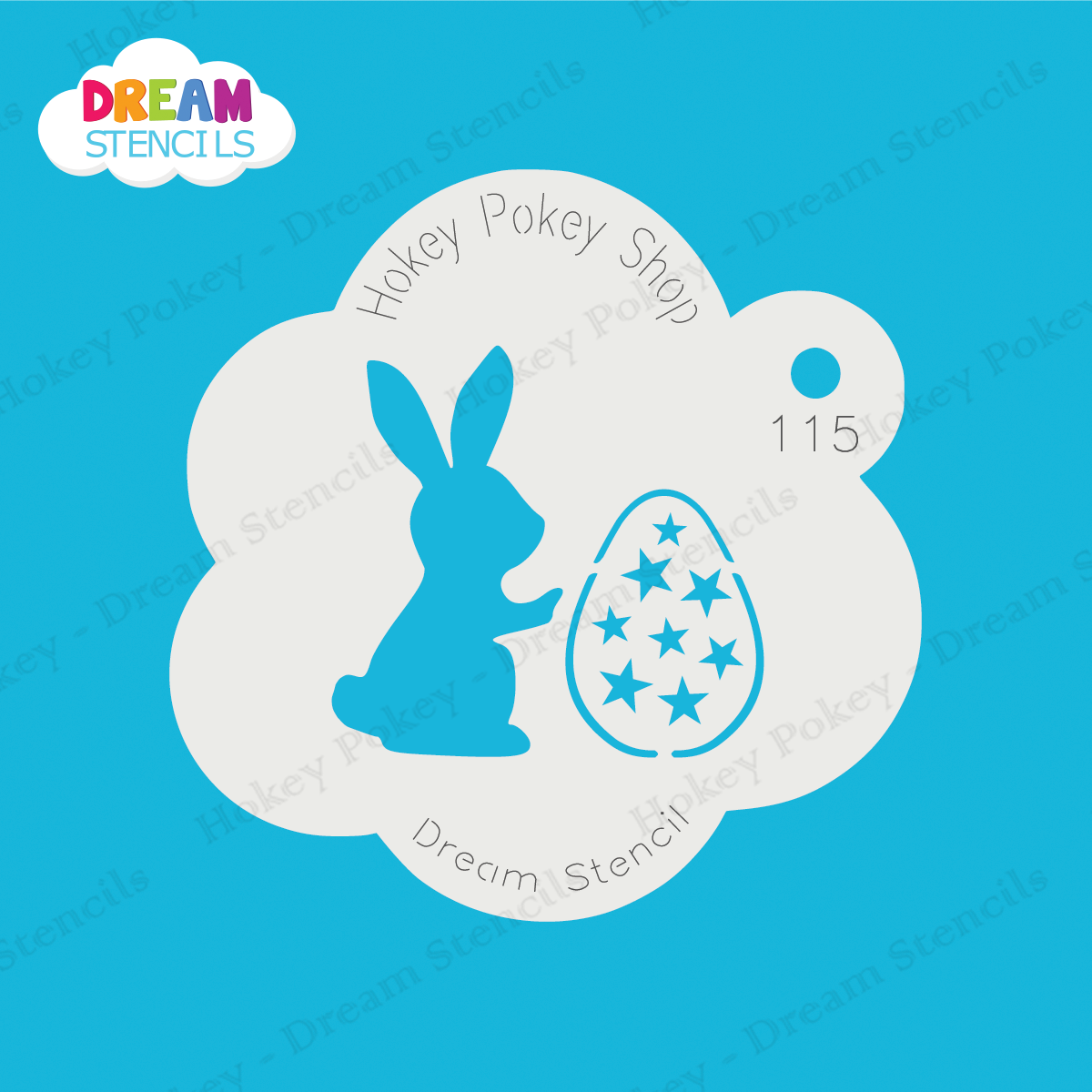 Picture of Easter Bunny with Egg - Mylar Stencil - 115