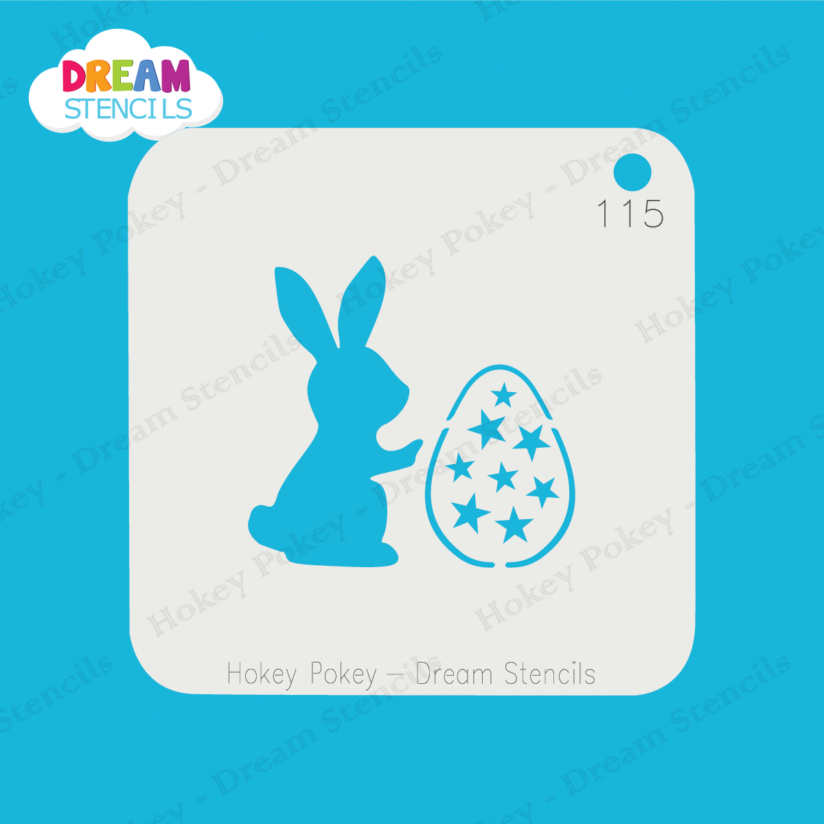 Picture of Easter Bunny with Egg - Mylar Stencil - 115