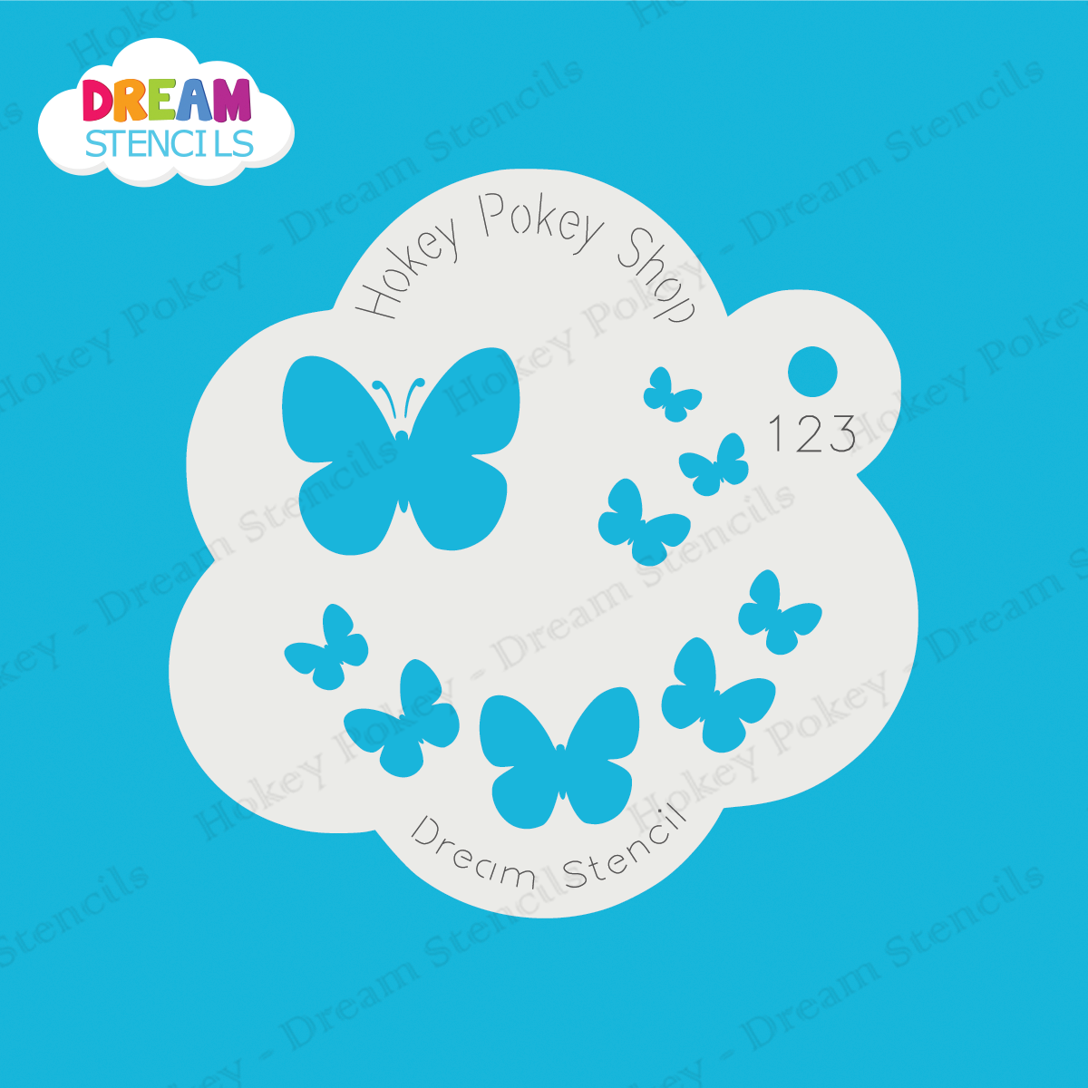 Picture of Assorted Butterflies - Mylar Stencil - 123