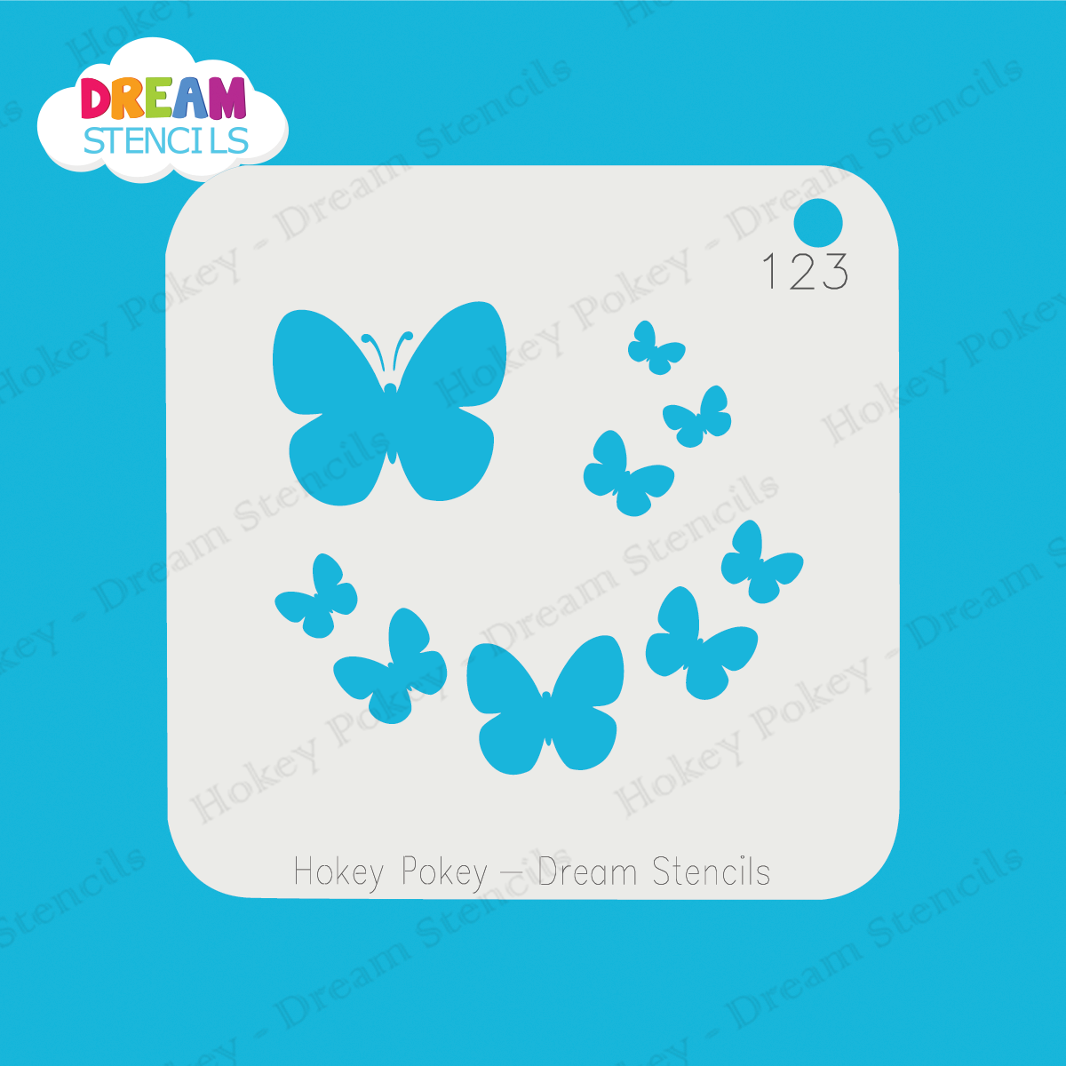 Picture of Assorted Butterflies - Mylar Stencil - 123