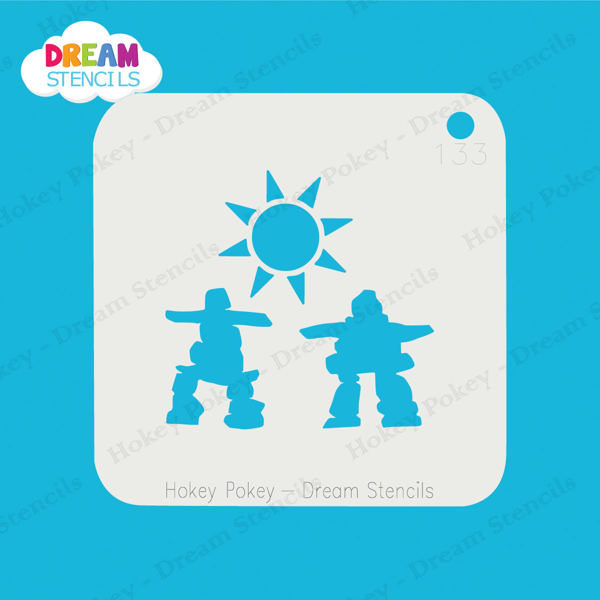 Picture of Inukshuk with Sun - Mylar Stencil - 133