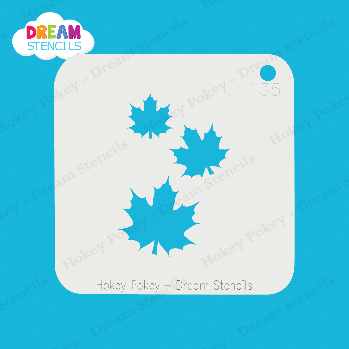 Picture of Cascading Fancy Maple Leaves - Mylar Stencil - 135