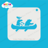 Picture of Moose and Bear in Canoe - Mylar Stencil - 139