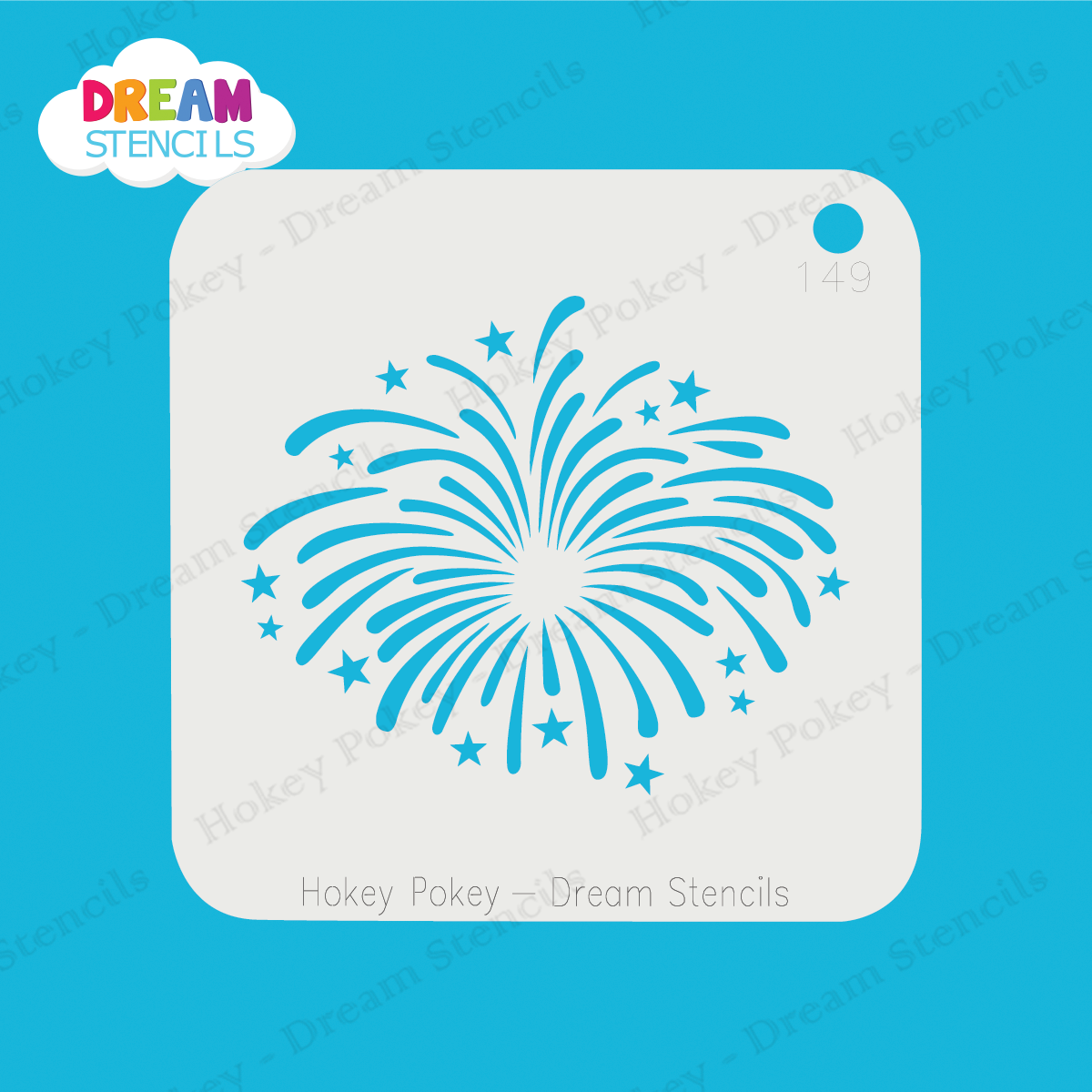 Picture of Fireworks - Mylar Stencil - 149