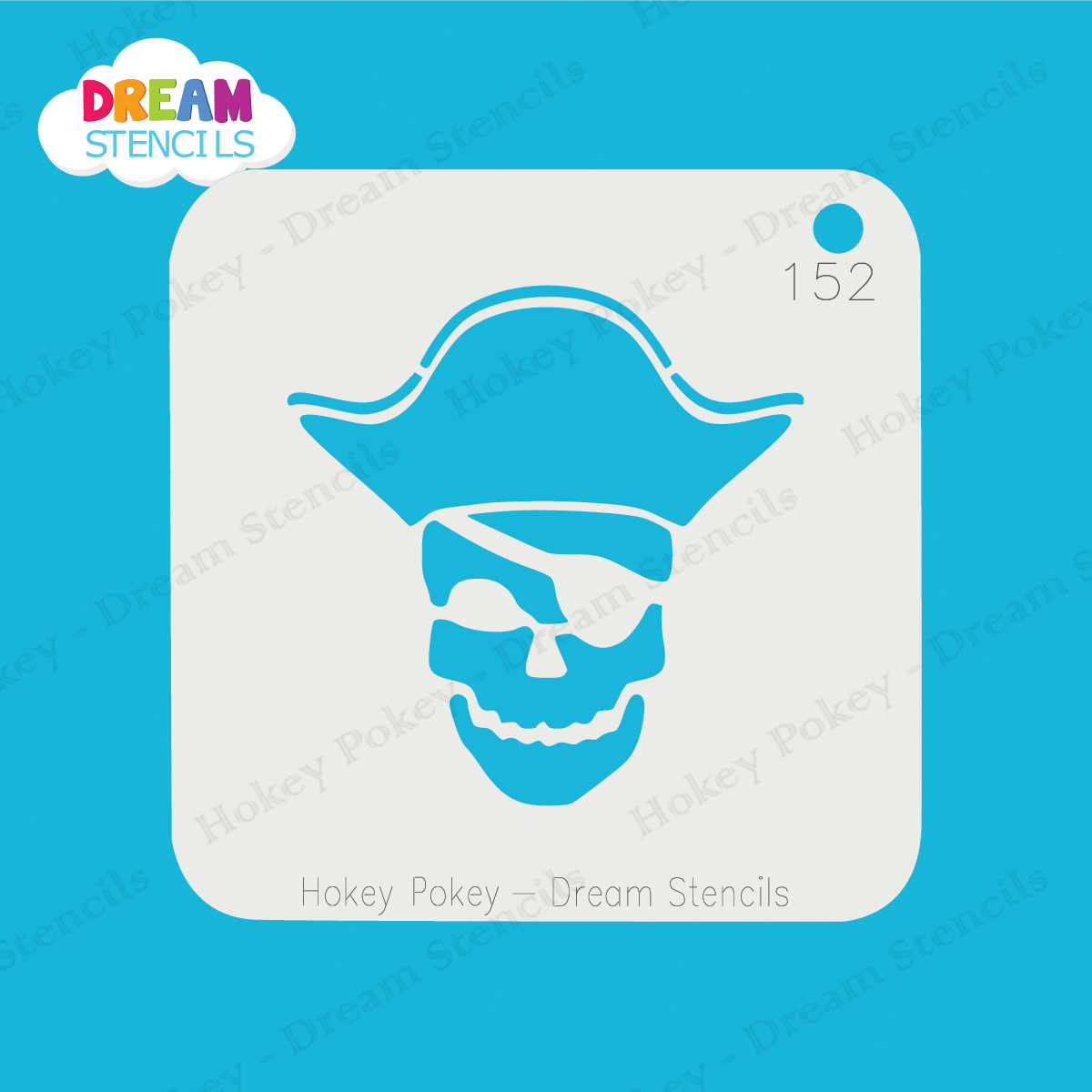 Picture of Pirate Skull - Mylar Stencil - 152