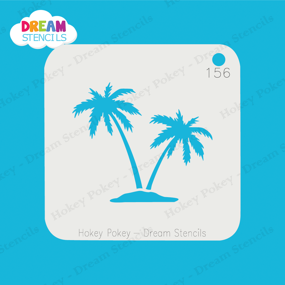 Picture of Twin Palm Trees - Mylar Stencil - 156