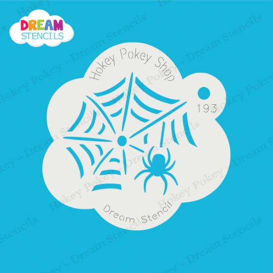 Picture of Crawling Spider With Web - Mylar Stencil - 193