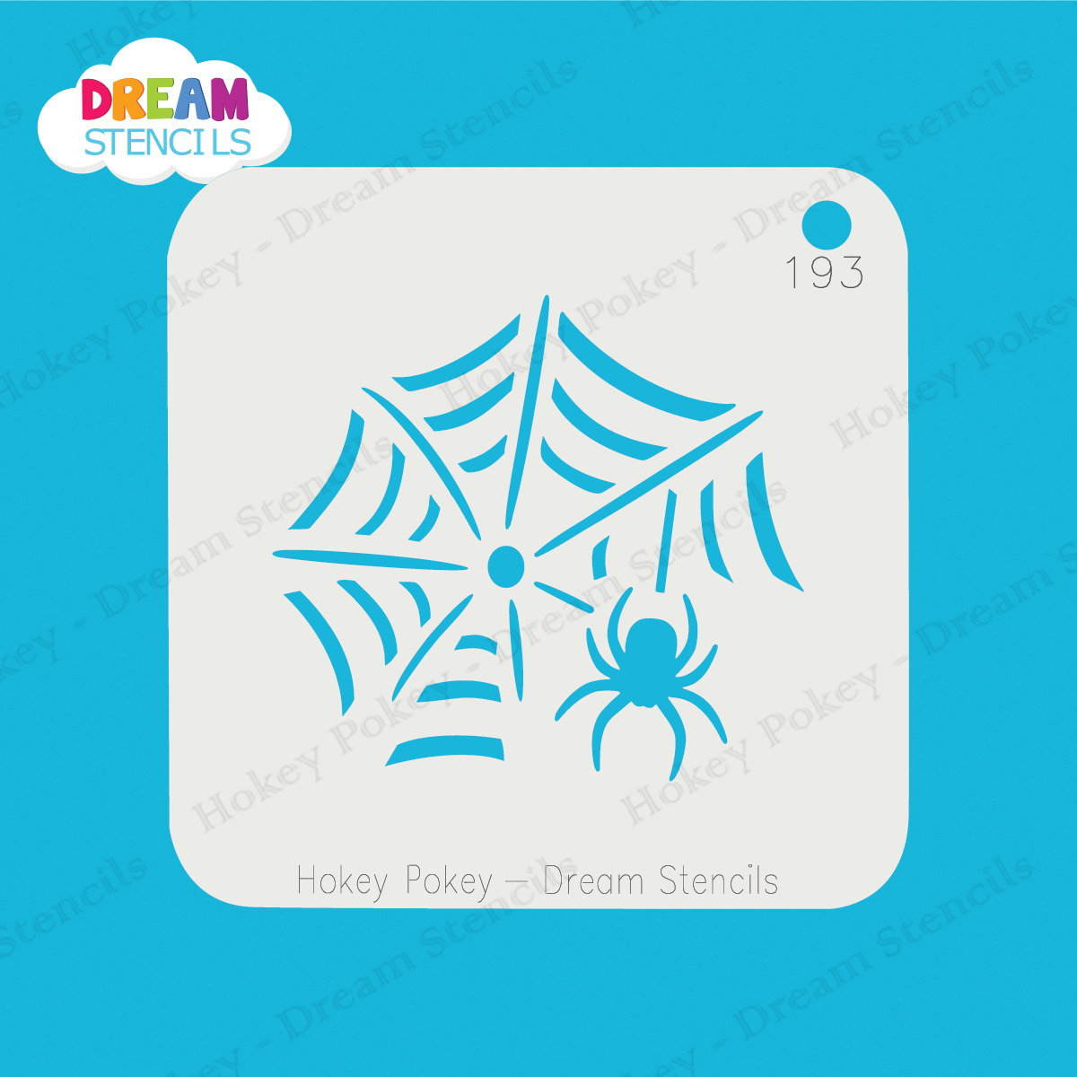 Picture of Crawling Spider With Web - Mylar Stencil - 193
