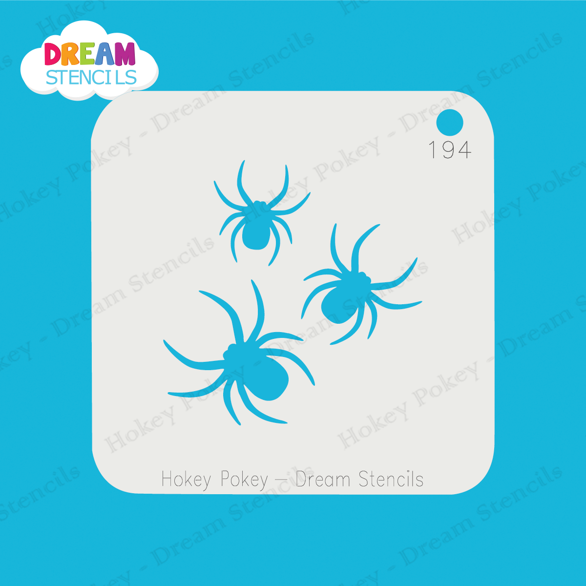 Picture of Cascading Spiders - Mylar Stencil - 194