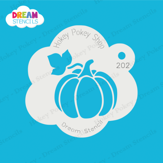 Picture of Pumpkin with Leaf - Mylar Stencil - 202