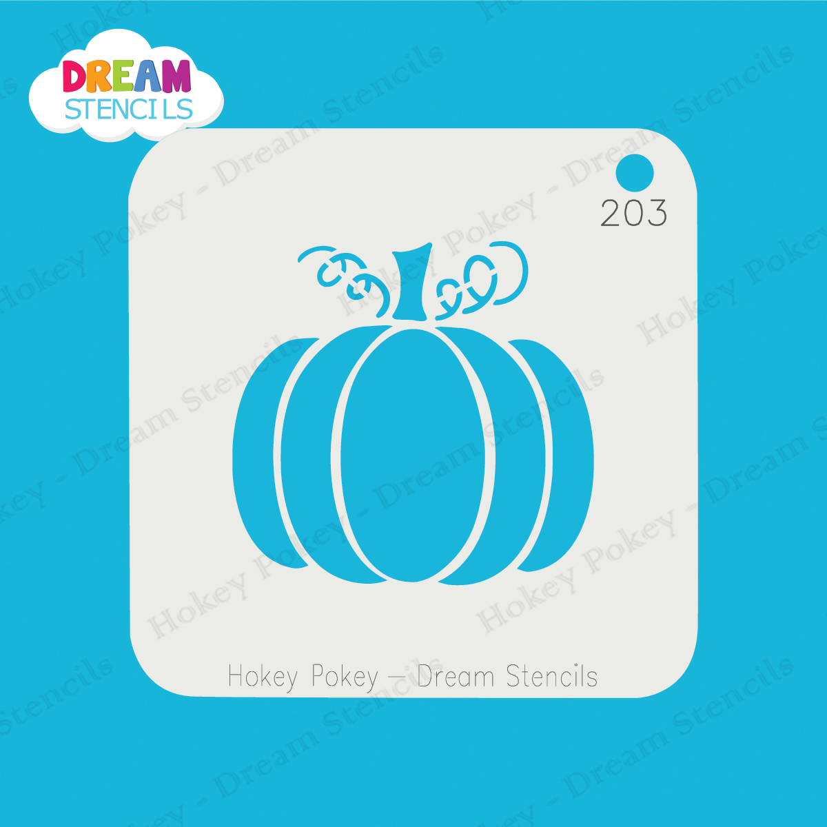 Picture of Pumpkin with Vines - Mylar Stencil - 203