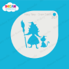 Picture of Pretty Witch With A Cat - Mylar Stencil - 207