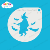 Picture of Witch With Bats - Mylar Stencil - 212