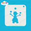Picture of Juggling Snowman - Mylar Stencil - 251