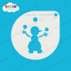 Picture of Juggling Snowman - Mylar Stencil - 251
