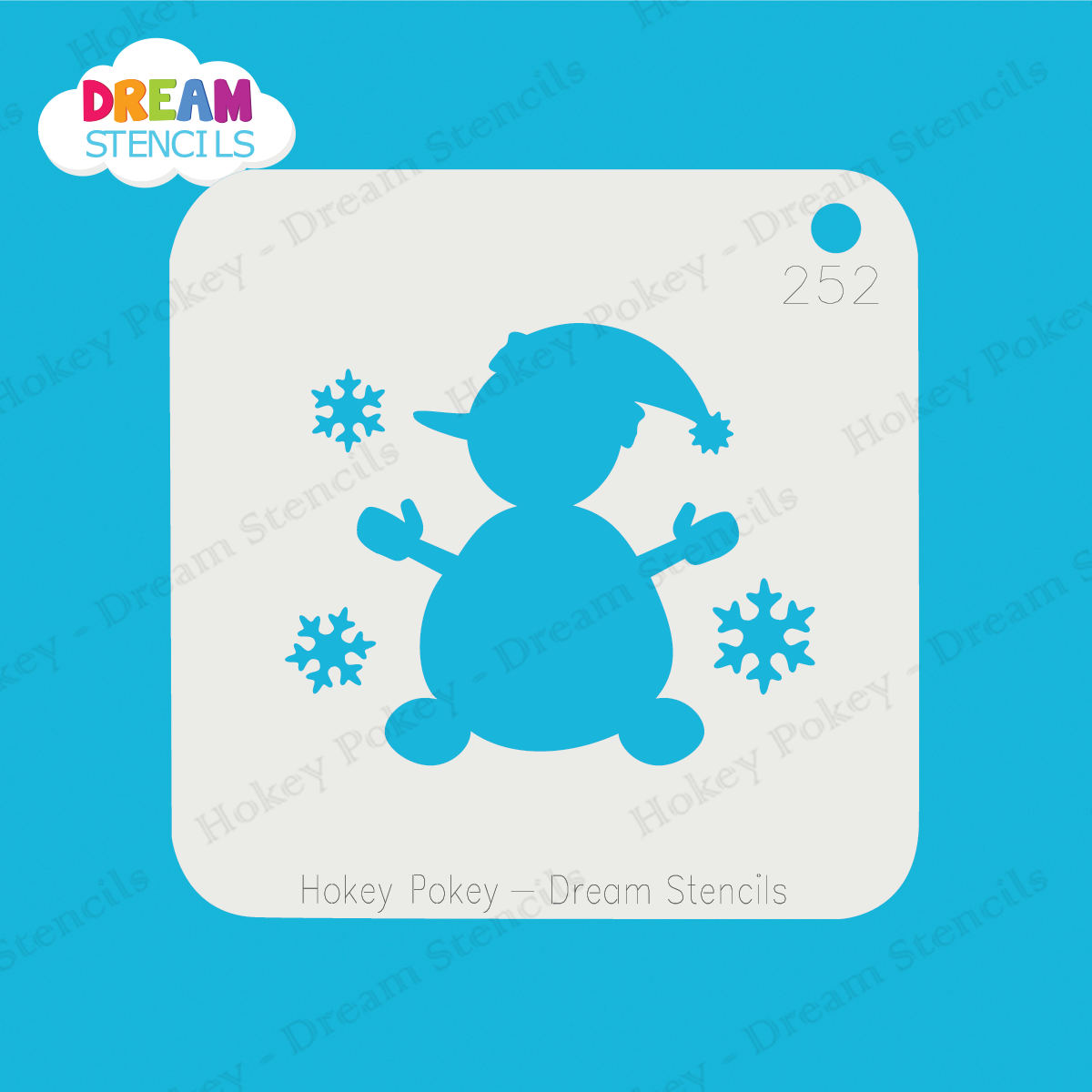 Picture of Jolly Snowman - Mylar Stencil - 252