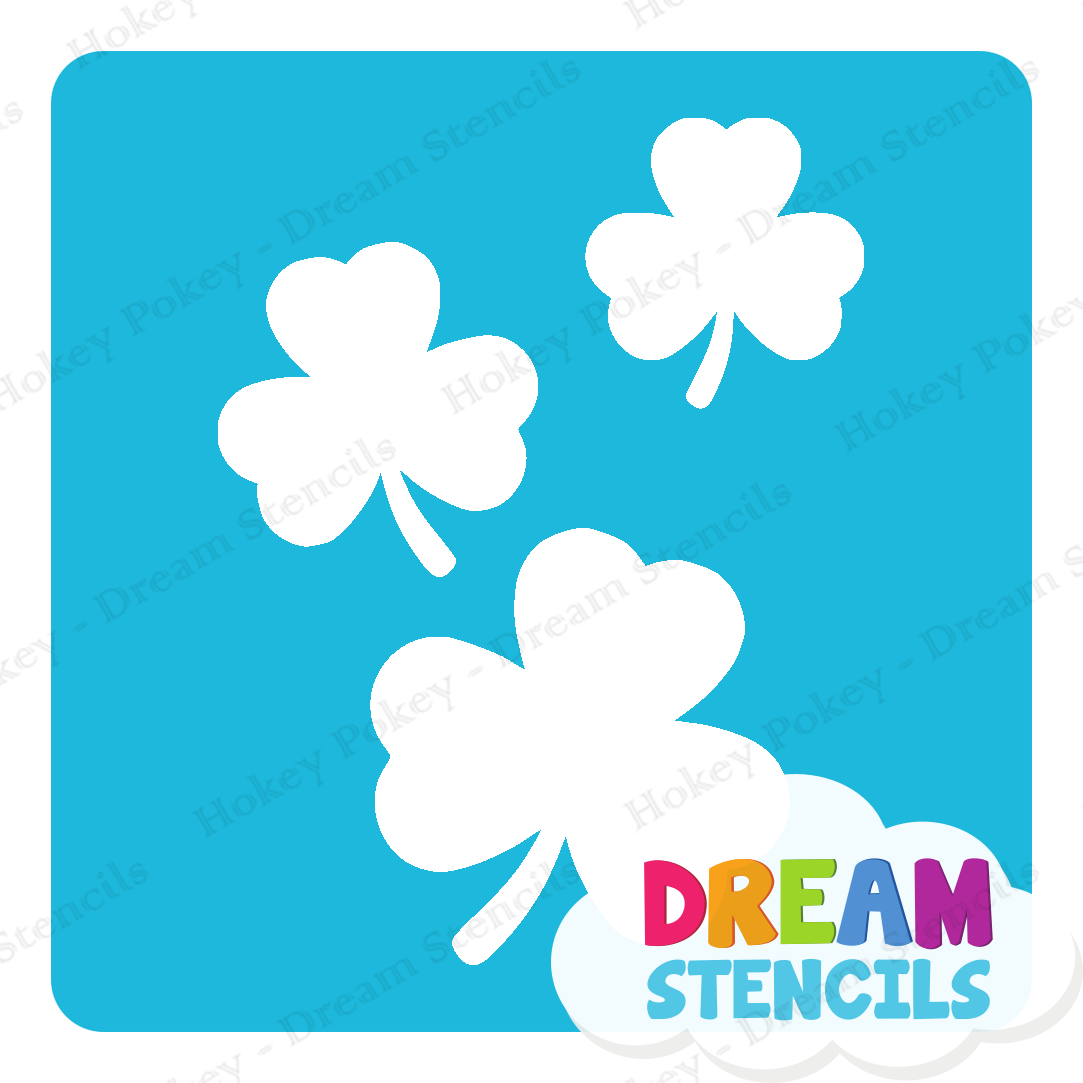 Picture of Cascading Three-Leaf Clovers  - Vinyl Stencil - 42