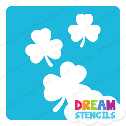 Picture of Cascading Three-Leaf Clovers  - Vinyl Stencil - 42