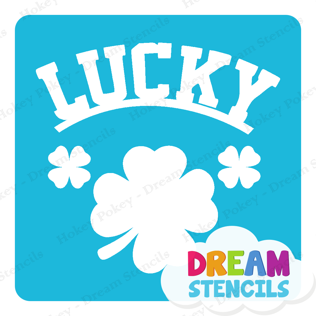 Picture of Lucky Four-Leaf Clover - Vinyl Stencil - 48