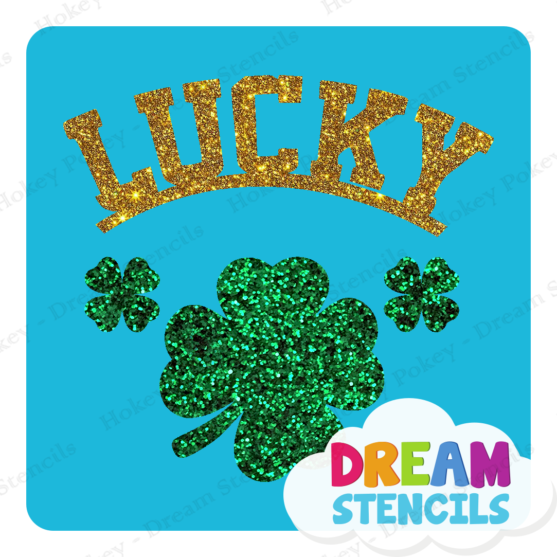 Picture of Lucky Four-Leaf Clover - Vinyl Stencil - 48