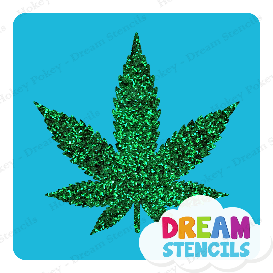 Picture of Marijuana Leaf - Vinyl Stencil - 66