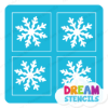 Picture of Mini 4 in 1 Snowflake - Vinyl Stencil - 20
