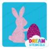 Picture of Easter Bunny with Egg - Vinyl Stencil - 95