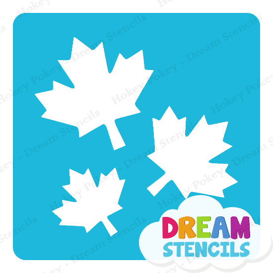 Picture of Cascading Maple Leaves - Vinyl Stencil -104