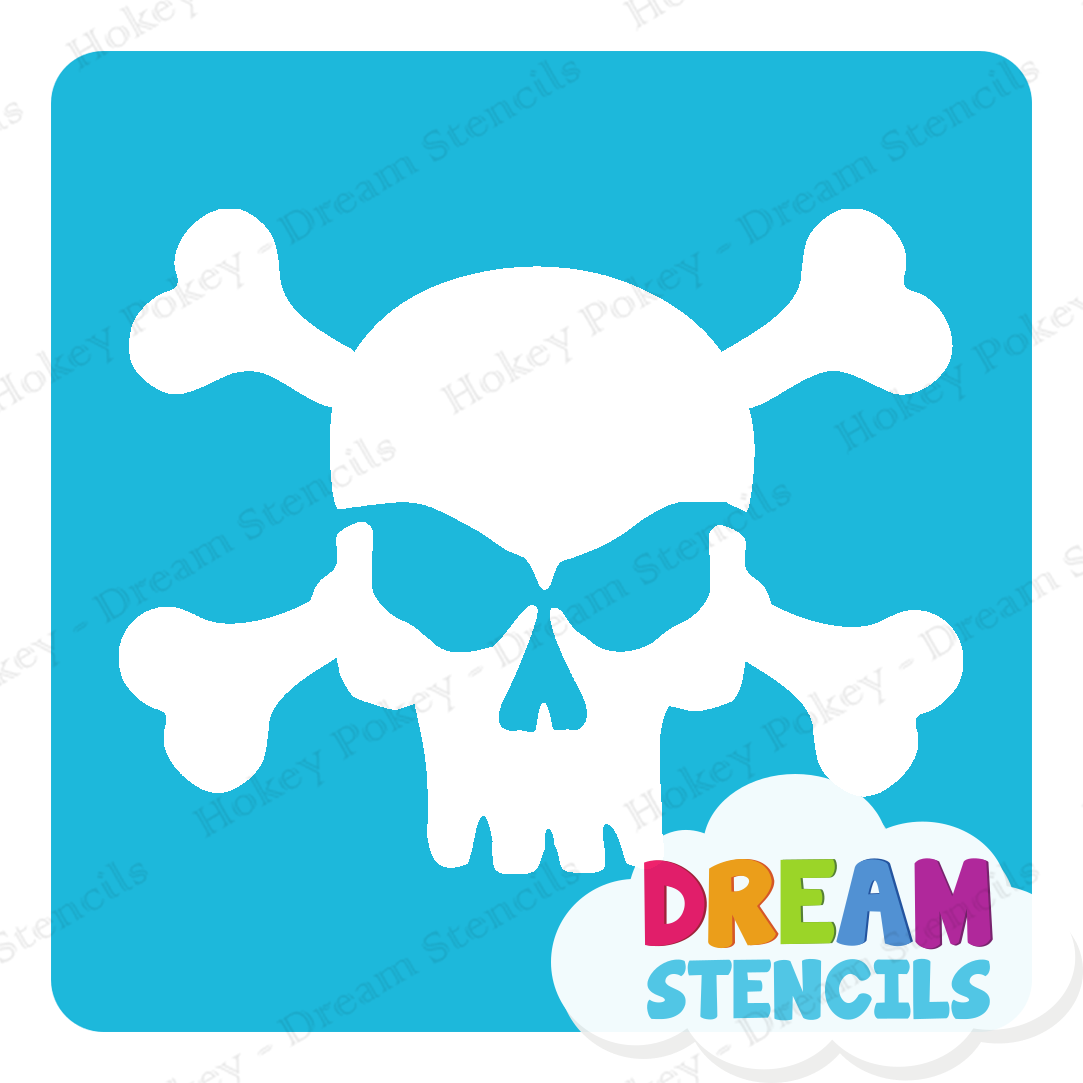 Picture of Scary Skull - Vinyl Stencil -109