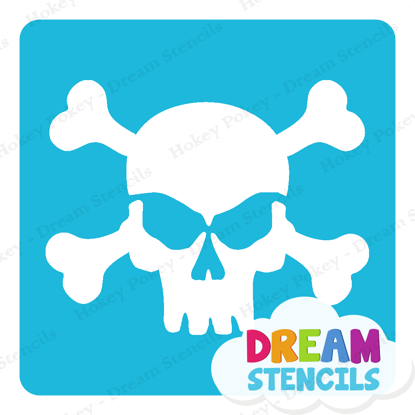 Picture of Scary Skull - Vinyl Stencil -109