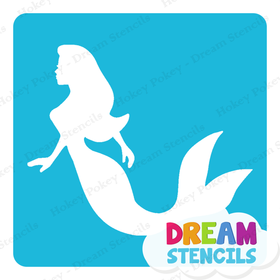 Picture of Swimming Mermaid- Vinyl Stencil -117